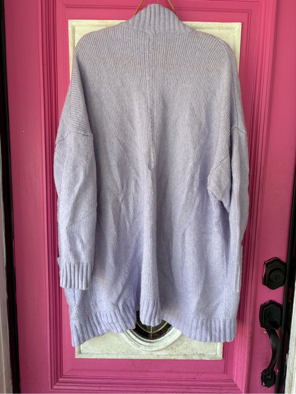 aerie Lavender Open-Front Pocket Cardigan Sweater - Picture 4 of 4